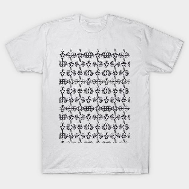 Monochrome Pattern T-Shirt by ilhnklv